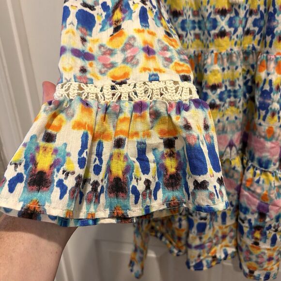 Aqua By Bloomingdale's Lace Crochet Mini Dress Womens Large Fit And Flare - Picture 8 of 9